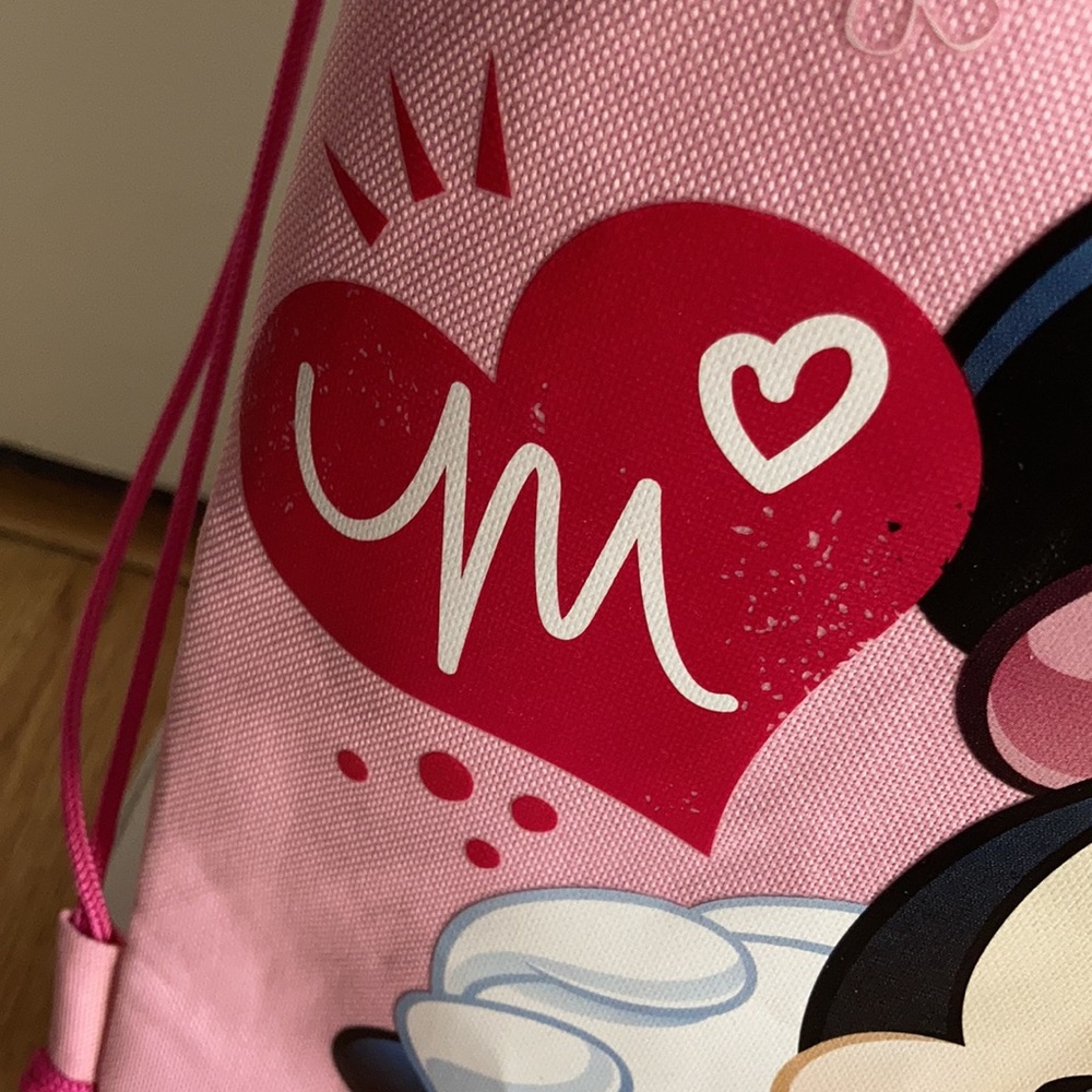 EUC Disney Minnie Mouse Drawstring Backpack - Picture 3 of 7